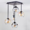 Koyoto Plafoniera, Lampada a sfera Ambrato, Chiaro, Grigio fumo, 5-Luci