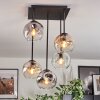 Ripoll Plafoniera, Lampada a sfera Ambrato, Chiaro, Grigio fumo, 5-Luci