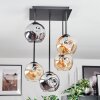 Ripoll Plafoniera, Lampada a sfera Ambrato, Grigio fumo, 5-Luci