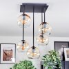Koyoto Plafoniera, Lampada a sfera Ambrato, Chiaro, 5-Luci