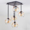 Koyoto Plafoniera, Lampada a sfera Ambrato, Chiaro, 5-Luci