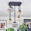 Koyoto Plafoniera, Lampada a sfera Ambrato, Chiaro, Grigio fumo, 5-Luci