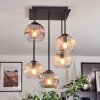 Koyoto Plafoniera, Lampada a sfera Ambrato, Chiaro, Grigio fumo, 5-Luci