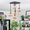 Koyoto Plafoniera, Lampada a sfera Ambrato, 5-Luci