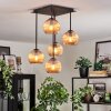 Koyoto Plafoniera, Lampada a sfera Ambrato, 5-Luci