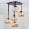 Koyoto Plafoniera, Lampada a sfera Ambrato, 5-Luci
