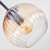 Koyoto Plafoniera, Lampada a sfera Ambrato, Chiaro, Grigio fumo, 5-Luci