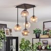 Koyoto Plafoniera, Lampada a sfera Ambrato, Chiaro, Grigio fumo, 5-Luci