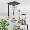 Koyoto Plafoniera, Lampada a sfera Ambrato, Chiaro, Grigio fumo, 5-Luci