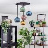Koyoto Plafoniera, Lampada a sfera Blu, Oro, Verde, Ramato, 5-Luci