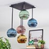 Koyoto Plafoniera, Lampada a sfera Blu, Oro, Verde, Ramato, 5-Luci