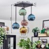 Koyoto Plafoniera, Lampada a sfera Blu, Oro, Verde, Ramato, 5-Luci
