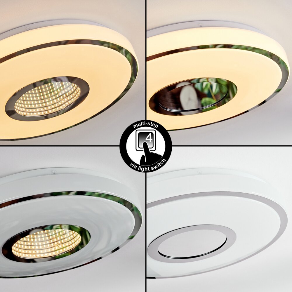 Loron Plafoniera, Panel LED Argento, Bianco, 1-Luce