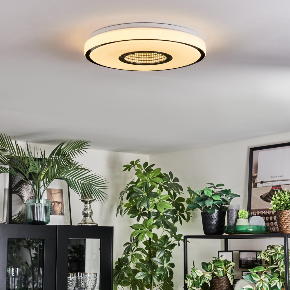 Loron Plafoniera, Panel LED Argento, Bianco, 1-Luce