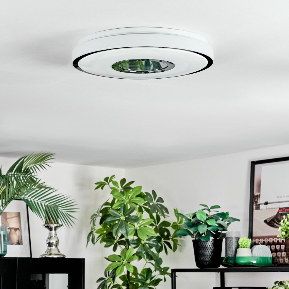 Loron Plafoniera, Panel LED Argento, Bianco, 1-Luce
