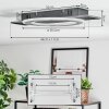 Lidor Plafoniera LED Nero, Argento, 1-Luce