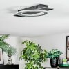Lidor Plafoniera LED Nero, Argento, 1-Luce