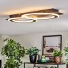 Lidor Plafoniera LED Nero, Argento, 1-Luce
