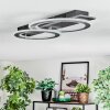 Lidor Plafoniera LED Nero, Argento, 1-Luce
