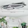 Lidor Plafoniera LED Nero, Argento, 1-Luce