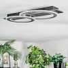 Lidor Plafoniera LED Nero, Argento, 1-Luce