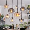 Koyoto Lampadario a sospensione, Lampada a sfera, Lampada a sospensione Antracite, Argento, Bianco, 8-Luci