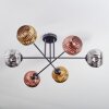 Ripoll Plafoniera, Lampada a sfera Cromo, Oro, Ramato, Grigio fumo, 6-Luci