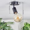 Geira Plafoniera, Faretto da soffitto, Faretto da parete Nero, 1-Luce