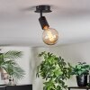 Geira Plafoniera, Faretto da soffitto, Faretto da parete Nero, 1-Luce