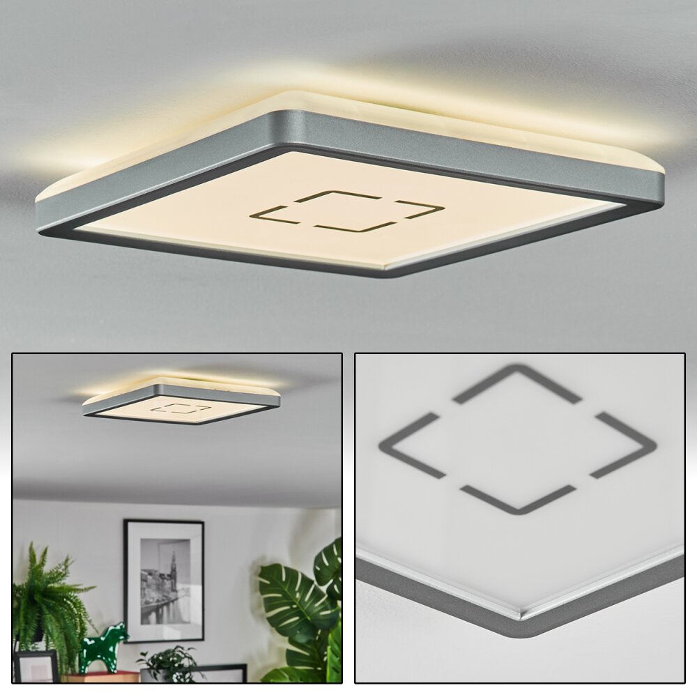 Simonstorp Plafoniera, Panel LED Argento, Bianco, 1-Luce main product photo