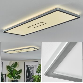 Simonstorp Plafoniera, Panel LED Argento, Bianco, 1-Luce