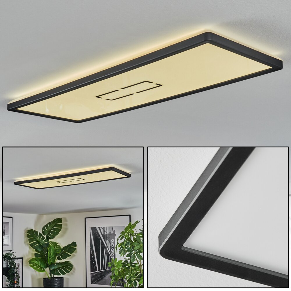 Simonstorp Plafoniera, Panel LED Nero, Bianco, 1-Luce main product photo