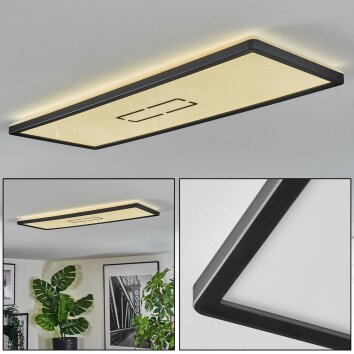 Simonstorp Plafoniera, Panel LED Nero, Bianco, 1-Luce
