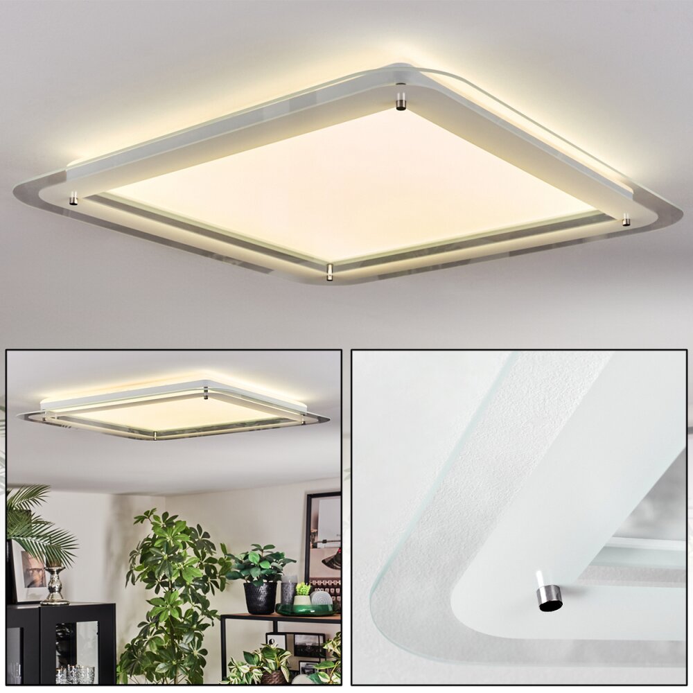 Ipres Plafoniera, Panel LED Argento, Bianco, 1-Luce main product photo