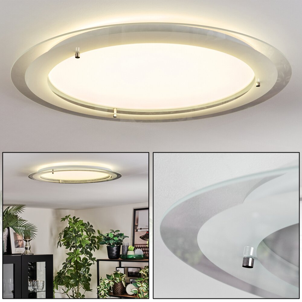 Ipres Plafoniera, Panel LED Argento, Bianco, 1-Luce main product photo