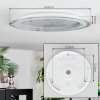 Ipres Plafoniera, Panel LED Argento, Bianco, 1-Luce