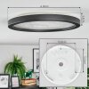 Xarel Plafoniera, Panel LED Nero, 1-Luce