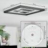 Ilyan Plafoniera, Panel LED Nero, 1-Luce