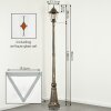 Hongkong Lampione multibraccia, Illuminazione viale Marrone, Oro, 1-Luce