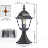 Naofe Lampada con piedistallo, Illuminazione viale Nero, 1-Luce