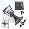 Naofe Lampada con piedistallo, Illuminazione viale Nero, 1-Luce