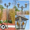 Naofe Lampione multibraccia, Illuminazione viale Marrone, Oro, 2-Luci
