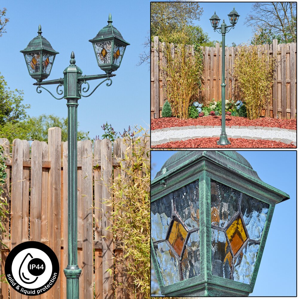 Naofe Lampione multibraccia, Illuminazione viale Verde, Nero, 2-Luci main product photo
