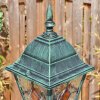 Naofe Lampione multibraccia, Illuminazione viale Verde, Nero, 2-Luci