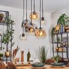Ripoll Lampadario a sospensione, Lampada a sfera, Lampada a sospensione Ambrato, Chiaro, Grigio fumo, 6-Luci