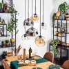 Ripoll Lampadario a sospensione, Lampada a sfera, Lampada a sospensione Ambrato, Chiaro, Grigio fumo, 6-Luci