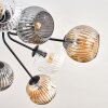 Ripoll Plafoniera, Lampada a sfera Ambrato, Chiaro, Grigio fumo, 10-Luci