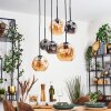Ripoll Lampadario a sospensione, Lampada a sfera, Lampada a sospensione Ambrato, Grigio fumo, 6-Luci