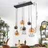 Ripoll Lampadario a sospensione, Lampada a sfera, Lampada a sospensione Ambrato, Grigio fumo, 6-Luci