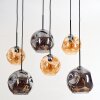 Ripoll Lampadario a sospensione, Lampada a sfera, Lampada a sospensione Ambrato, Grigio fumo, 6-Luci